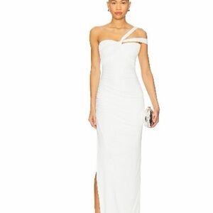 Superdown Chic White One-Shoulder Dress